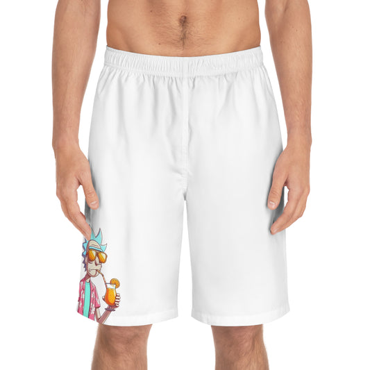 Rick and Morty Men's Board Shorts - Summer Vibes Swimwear